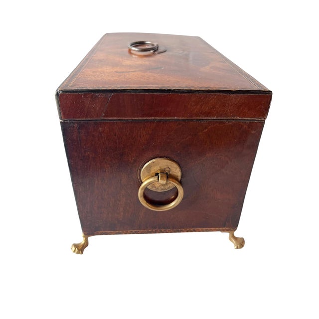 Georgian Mahogany Tea Caddy, Circa 1800 For Sale In Dallas - Image 6 of 8