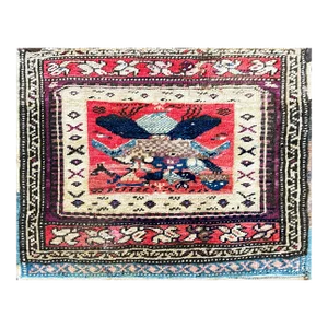 Antique Turkish Oushak Yastik Anatolian Rug, Unusual