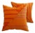 DWM | MALOOS Dia Orange Flocked Pillows - A Pair For Sale