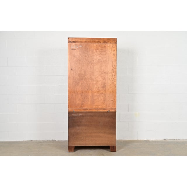 Ethan Allen French Provincial Louis XV Solid Maple Bookcase or Display Cabinet For Sale - Image 11 of 13