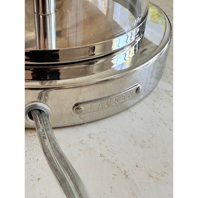 Ralph Lauren Payton Glass and Polished Nickel Table Lamp Chairish