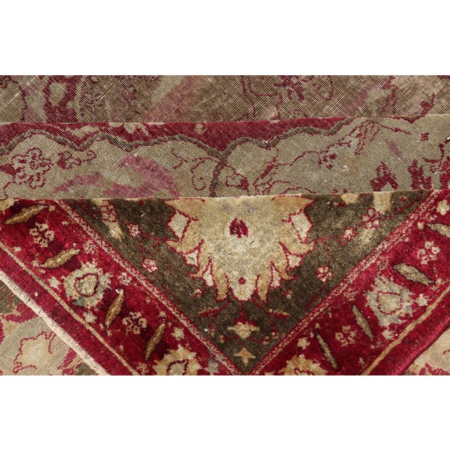 Antique Indian Finely Woven Rug of Mughal Empire 5'11 X 7'7 For Sale - Image 13 of 14