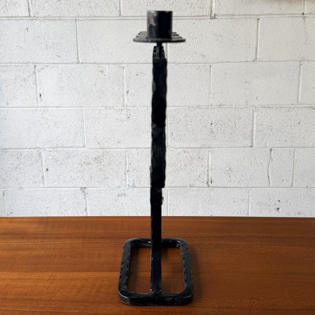 Vintage Bertil Vallien for Boda Smide Cast Iron Candelabra Candle Holder, Sweden 1960s For Sale In New York - Image 6 of 8