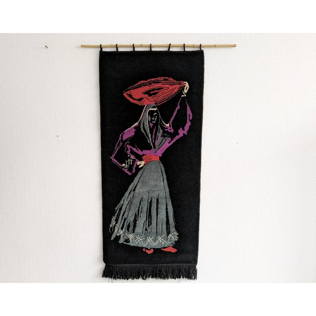 Mid-Century Large Tapestry Wall Hanging, 1960s For Sale - Image 10 of 11