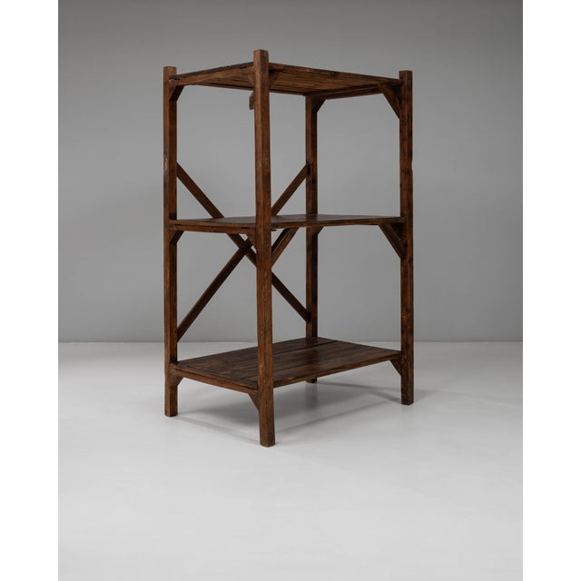 1920s French Wooden X Frame Shelf For Sale - Image 18 of 18