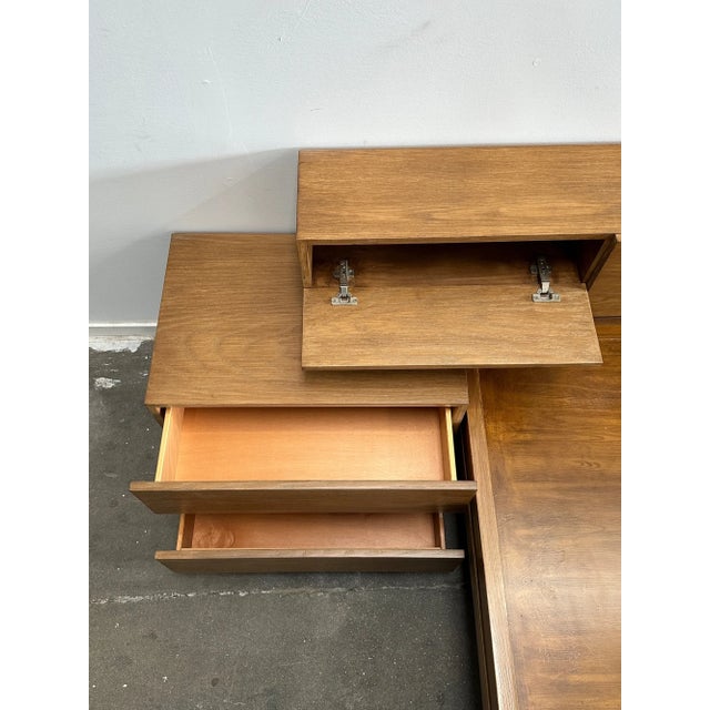 1990s Post Modern White Oak Platform Bed For Sale - Image 13 of 15