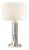 Thomas O'Brien by Visual Comfort Signature Longacre Small Table Lamp in Polished Nickel with Linen Shade For Sale