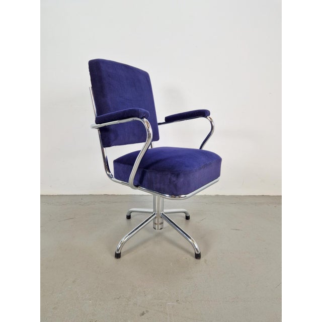 Silver Vintage Office Chair by Paul Schuitema for Fana, 1960s For Sale - Image 8 of 9