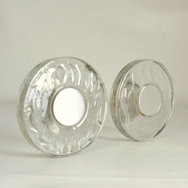 1960s Architectural Pairs of Clerar Glass Push Pull Double Door Handles, 1960s, Set of 2 For Sale - Image 5 of 15