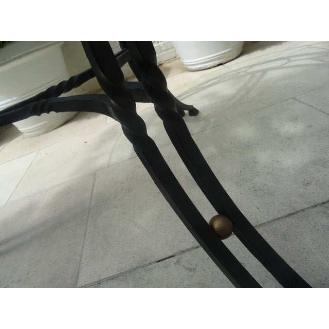 Vintage Iron Neoclassical Center Table For Sale - Image 11 of 11