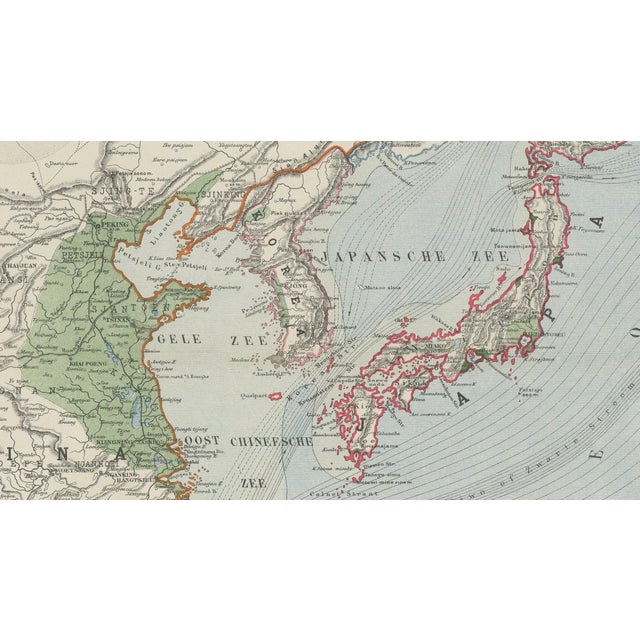 Antique Map of East Asia by J. Kuijper, 1860 For Sale - Image 5 of 11