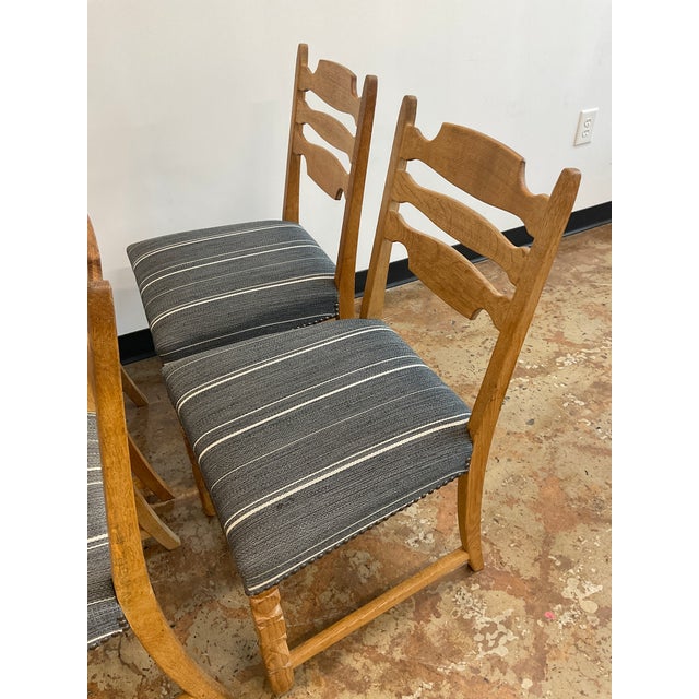 Six oak Dining Chairs in the Style of Henning Kjærnulf, Denmark, 1960s For Sale - Image 13 of 16