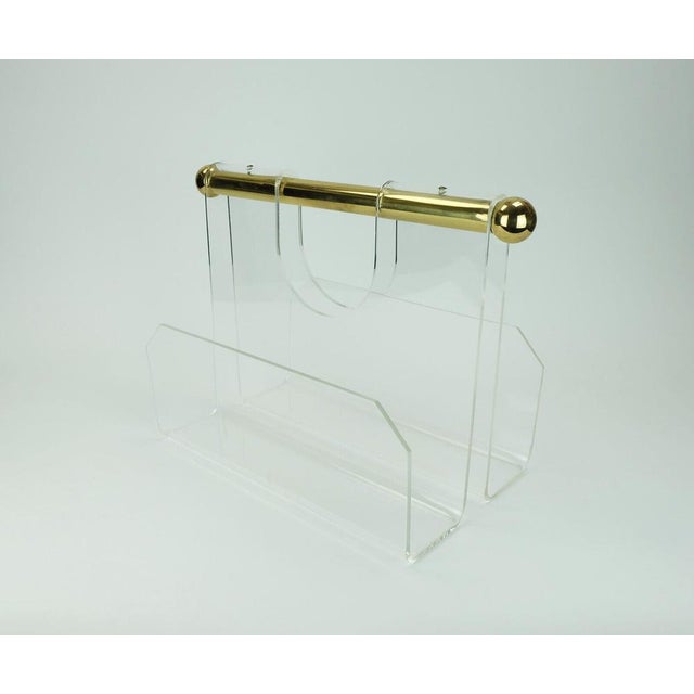 Space Age Transparent Acrylic Magazine Rack, 1980s For Sale - Image 12 of 12