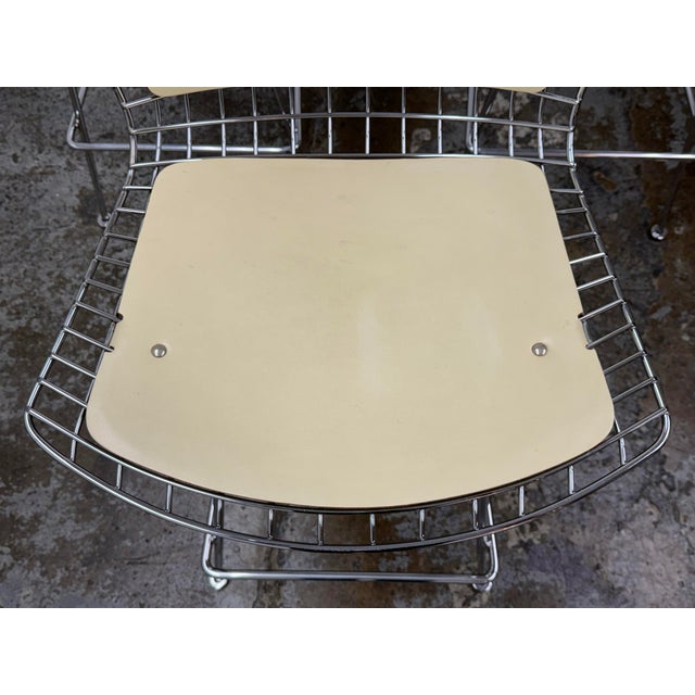 Metal Harry Bertoia for Knoll Bertoia Bar Stools, Set of Three For Sale - Image 7 of 12