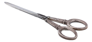Scissors with Embossed Silver Handles