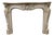 Louis XV Style Fireplace in White Carrara Marble, 19th Century For Sale