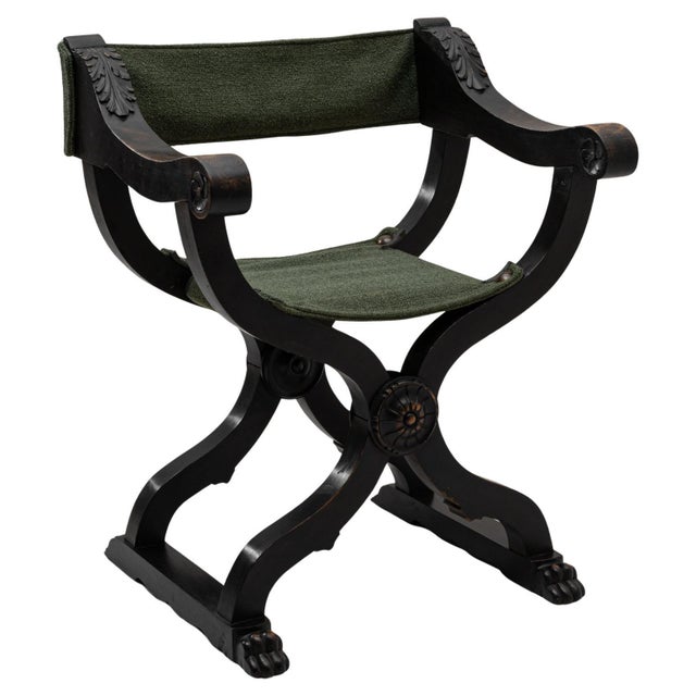 1840s French Italian Renaissance Oak Savonarola Chair For Sale - Image 15 of 18