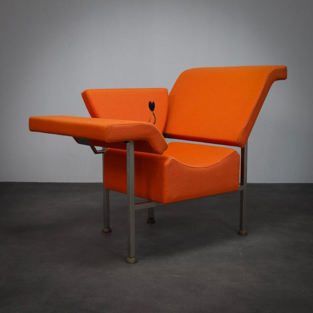 A distinctive and highly expressive lounge chair by dutch designer rob eckhardt, created in the 1980s. Titled “groeten uit...