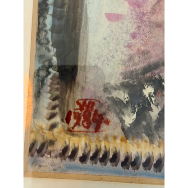 Tochkowitch Uroš Tošković Original Signed Ink Drawing 1984 Yugoslavian/Montenegrin Expressionist Art Framed For Sale - Image 4 of 7