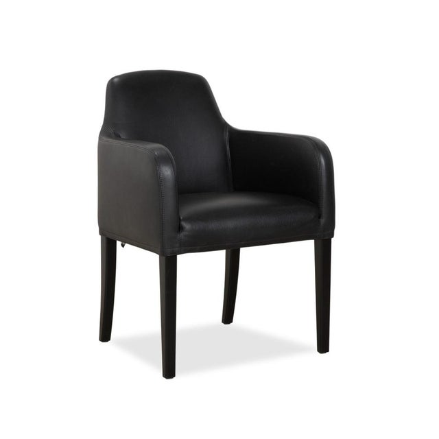Alma Chair in Black Leather from Wittmann For Sale - Image 12 of 12