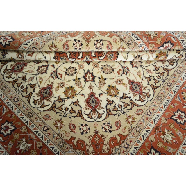 Hand-Knotted Tabriz 50 Raj Oriental Rug with Silk Content For Sale - Image 10 of 13