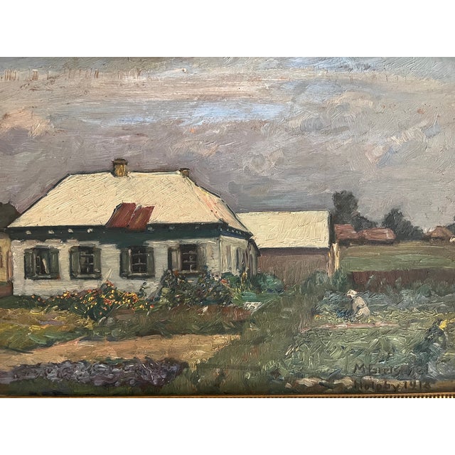 Max Gretschel Signed Oil Painting of Ukranian Landscape, C. 1918 For Sale - Image 4 of 12