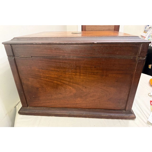 Huge Antique 19th Century Wood Bronze Flatware Silverware Box Display Case Set For Sale - Image 11 of 18