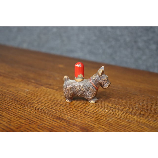 Folk Art Scotty Dog Table Lighter For Sale - Image 3 of 11