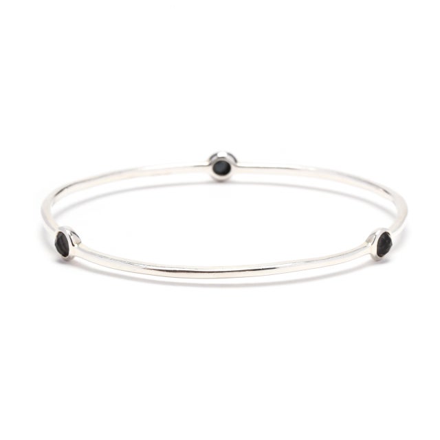 Ippolita Rock Candy Hematite Bangle Bracelet, Sterling Silver, Length 7.75 Inch For Sale - Image 4 of 6