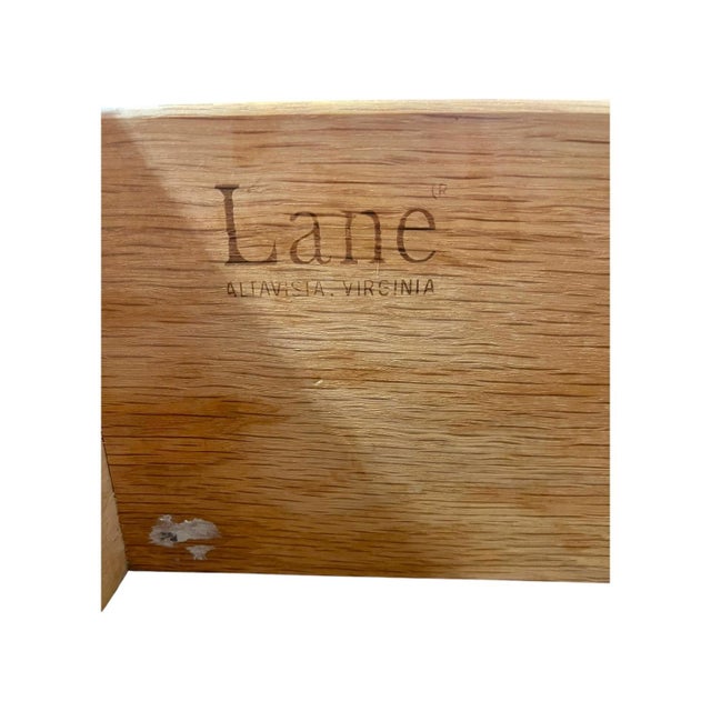 Vintage Lane First Edition Mid Century Modern Walnut Nightstand End Table Set by Lane Furniture, Pair For Sale - Image 12 of 13