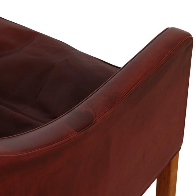 Model 2207 Lounge Chair in Indian Red Anilin Leather by Børge Mogensen, 1990s For Sale - Image 10 of 16
