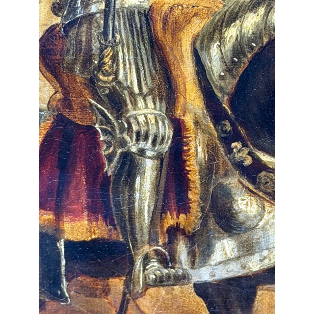 19th-Century British Victorian Renaissance Knight Equestrian Oil Painting, Circle of Sir John Gilbert Ra For Sale - Image 15 of 18