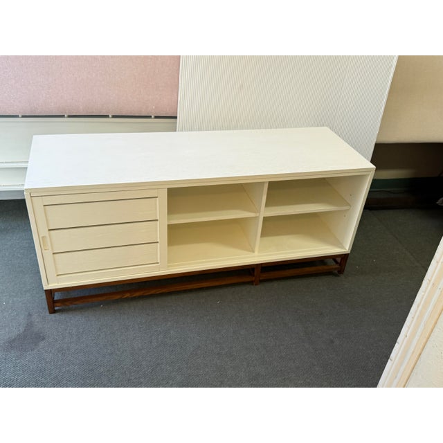 Crate & Barrel Clapboard Media Console, White For Sale - Image 9 of 12