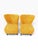 Pair of Danish Modern Cocktail Chairs | Curved Winged Backs in Golden Mustard Tweed | Tapered Wood Legs | C. 1950s For Sale - Image 4 of 15