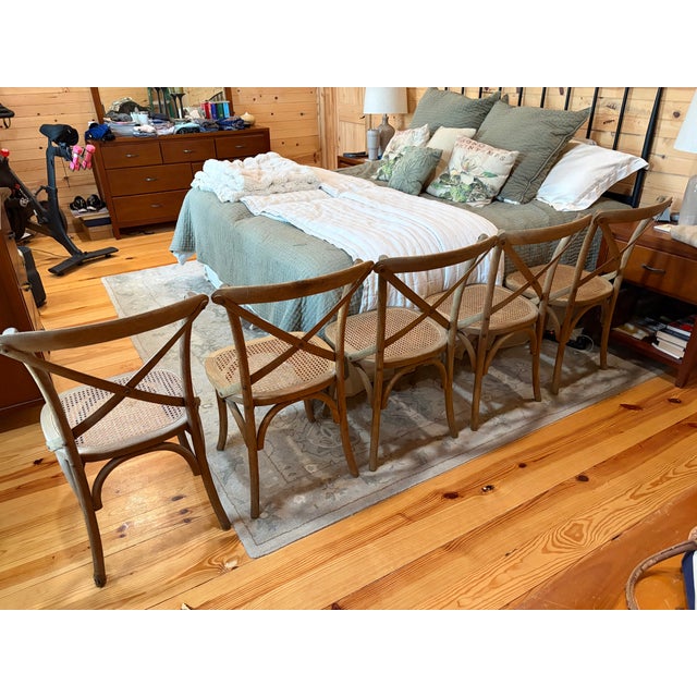 Brown Restoration Hardware Dining Chairs For Sale - Image 8 of 10