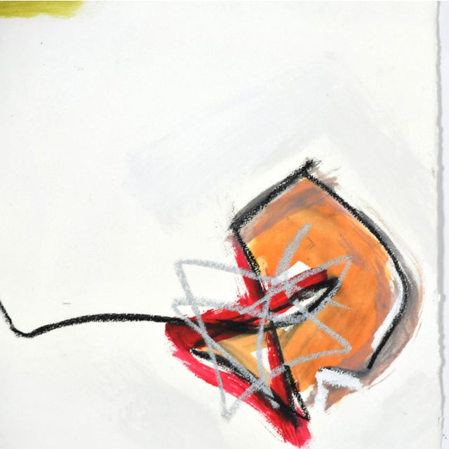 Contemporary "Black String to Silver Marks" Contemporary Abstract Mixed-Media Painting by Robbie Kemper For Sale - Image 3 of 5