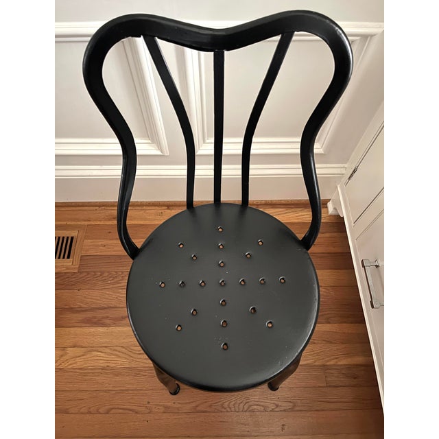 Art Deco Early 1900s Bistro Chairs - Set of 4 Attributed to Toledo Metal Furniture Co. For Sale - Image 3 of 12