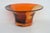 Teleflora Teleflora Hand Blown Tri Color Florist Bowl Orange Amber Purple Art Glass 4859b For Sale - Image 4 of 10