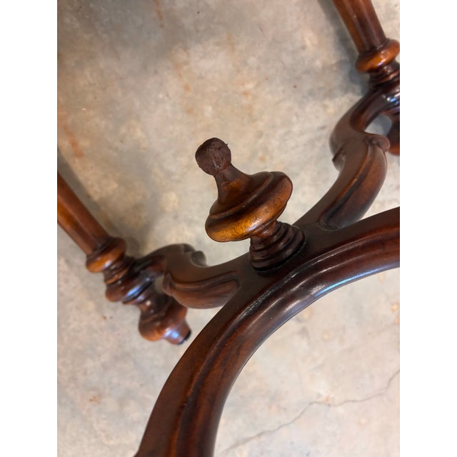 Early 20th Century Theodore Alexander Burgundy Leather and Brass Studded Armless Side Chair for Library Dining For Sale - Image 12 of 12