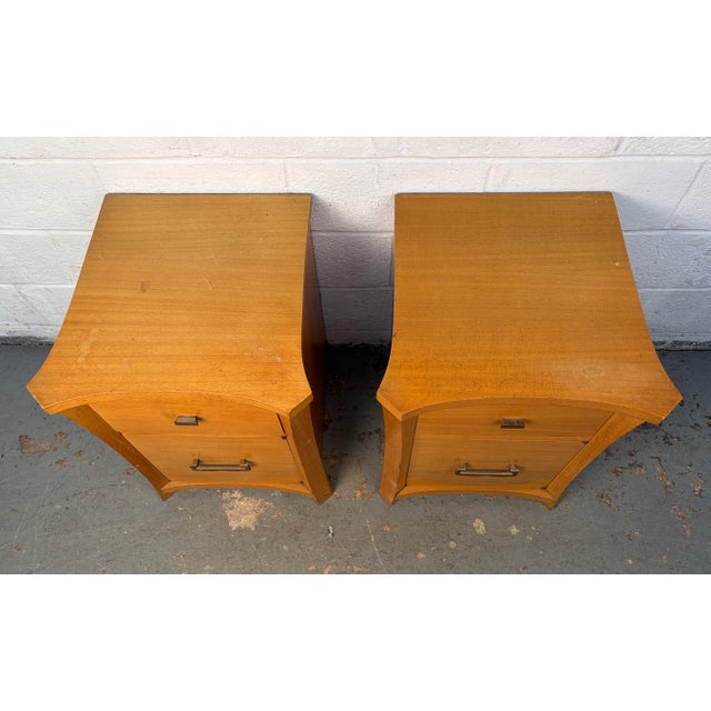 Mid-Century Modern Pair of Unique Mid 20th Century Modern Nightstands For Sale - Image 3 of 13