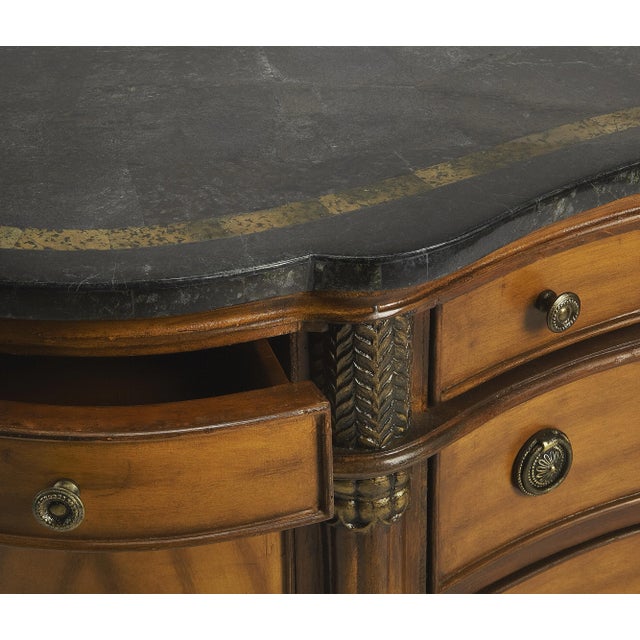 Traditional Alberto Fossil Stone 53"W Sideboard, Multi-Color For Sale - Image 3 of 6