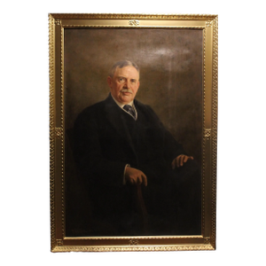 1910s Famous German Artist Fedor Encke Antique Oil Painting on Canvas, Framed