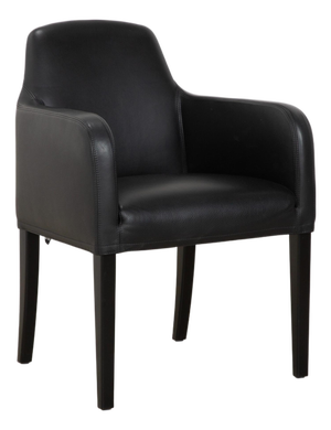 Alma Chair in Black Leather from Wittmann