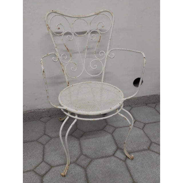 Vintage Garden Chairs in Iron, 1950s, Set of 4 For Sale - Image 7 of 10