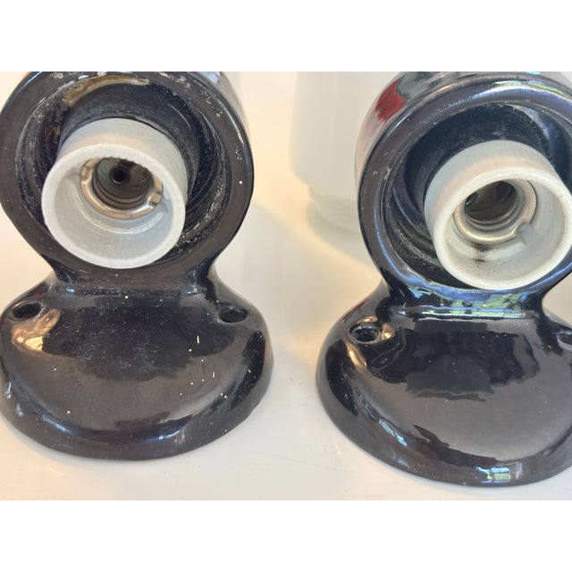 Ceramic Model 6067 3 Sconces by Wilhelm Wagenfeld for Lindner, 1950s, Set of 3 For Sale - Image 10 of 14