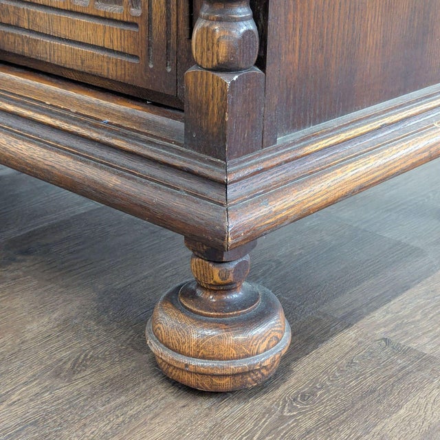 Wood Vintage Wood Carved Sideboard For Sale - Image 7 of 9