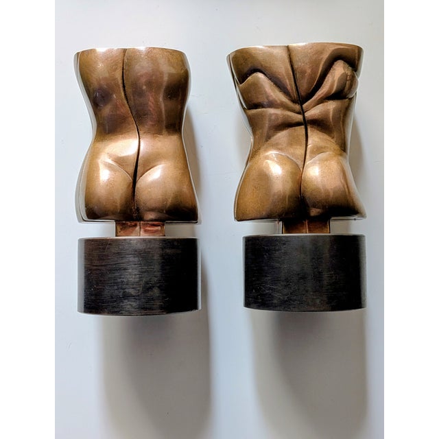 Miguel Berrocal, Torsos, Bronze Sculptures, 1987, Set of 2 For Sale - Image 4 of 17