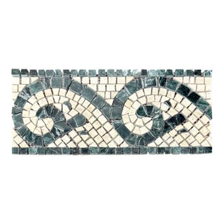 Verde Saltan Marble / Botticino Marble Polished Tours Decorative Mosaic Border For Sale