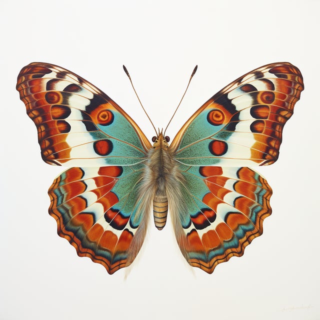 18' X 18' 'Butterfly' - Original Botanical Fine Art Print, Unframed For Sale