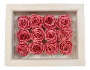 Handmade a Dozen Roses in Frame Wall Hanging